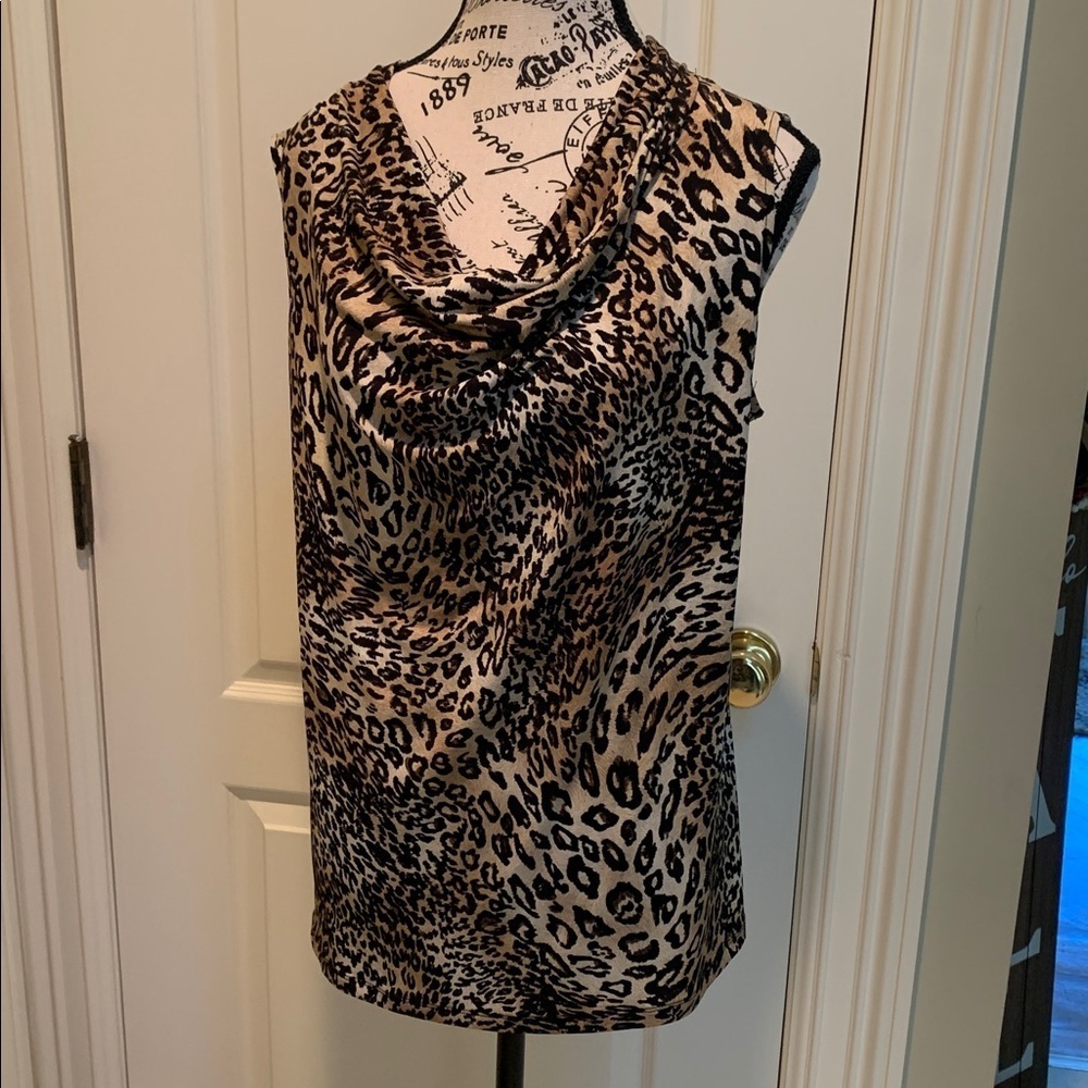 Nipon Boutique Animal Print Top. New with tags. Size 1X